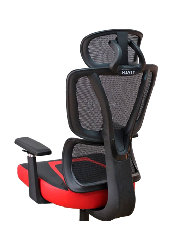 Scaun Gaming Havit GC919, PVC Piele, Negru | Roșu