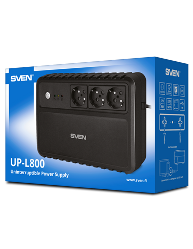 Источник бесперебойного питания SVEN UP-L800, , 800VA, 