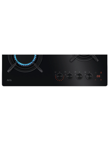 Газовая варочная панель AEG HKB64453NB, Чёрный