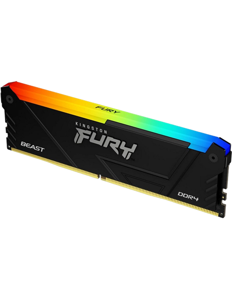 Оперативная память Kingston FURY Beast RGB, DDR4 SDRAM, 3200 МГц, 16Гб, KF432C16BB2AK2/16