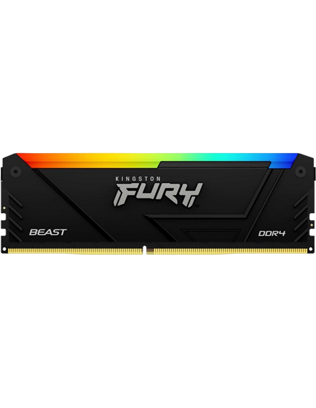 Оперативная память Kingston FURY Beast RGB, DDR4 SDRAM, 3200 МГц, 16Гб, KF432C16BB2AK2/16