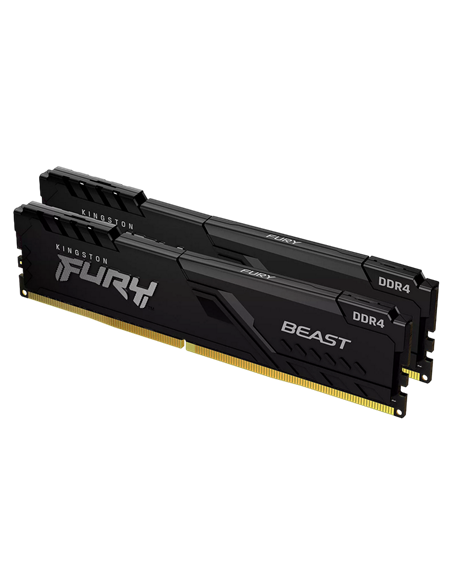 Оперативная память Kingston FURY Beast, DDR4 SDRAM, 3200 МГц, 64Гб, KF432C16BBK2/64