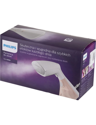 Aparat de călcat vertical cu aburi PHILIPS GC801/10, Alb | Roz