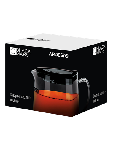 Заварочный чайник Ardesto AR0710FP, 1л, Прозрачный