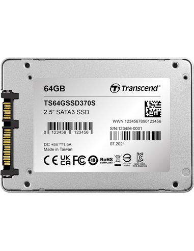 Накопитель SSD Transcend SSD370S, 64Гб, TS64GSSD370S