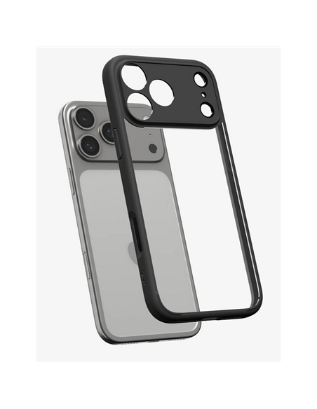 Husă Spigen Ultra Hybrid pentru Apple iPhone 17 Pro Max, Negru mat