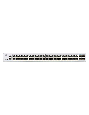 Сетевой коммутатор Cisco CBS350-48P-4X, 48x 10/100/1000 Мбит/с, 4x SFP+