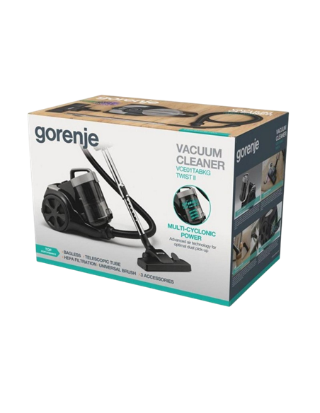 Пылесос Gorenje VCE01TABKG, Чёрный