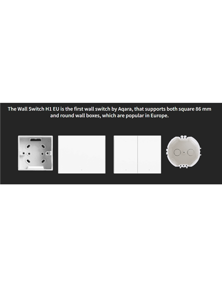 Умный выключатель AQARA Smart Wall Switch H1, Белый