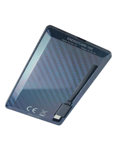 Портативное зарядное устройство Tuncmatik EnergyCard 1400 Lightning, 1400мА·ч, Чёрный