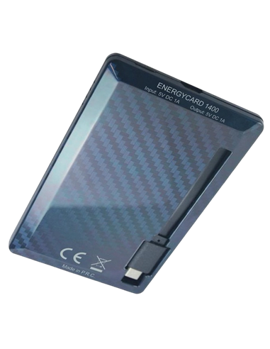Портативное зарядное устройство Tuncmatik EnergyCard 1400 Lightning, 1400мА·ч, Чёрный