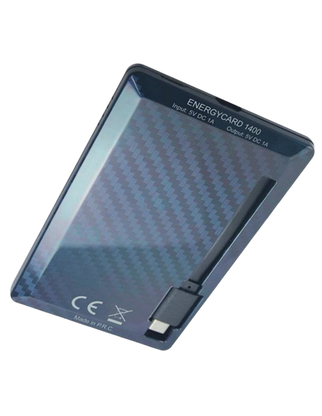Портативное зарядное устройство Tuncmatik EnergyCard 1400 Lightning, 1400мА·ч, Чёрный