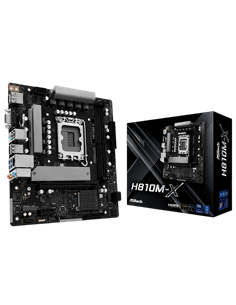Placă de bază ASRock H810M-X, LGA1851, Intel H810, Micro-ATX