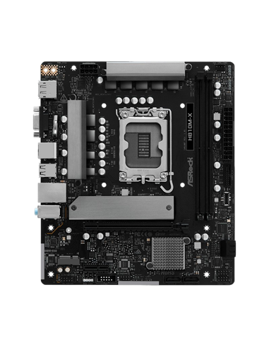 Материнская плата ASRock H810M-X, LGA1851, Intel H810, Micro-ATX