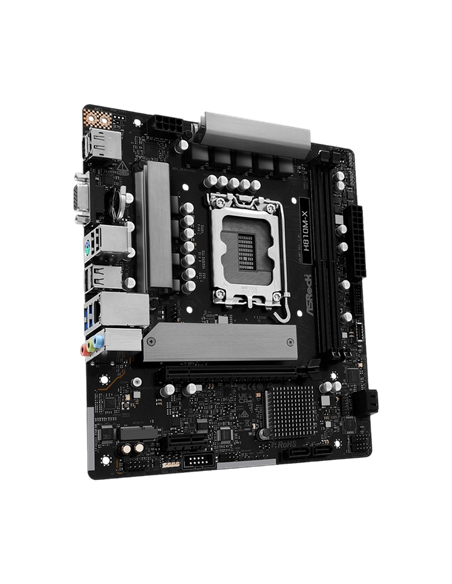 Материнская плата ASRock H810M-X, LGA1851, Intel H810, Micro-ATX