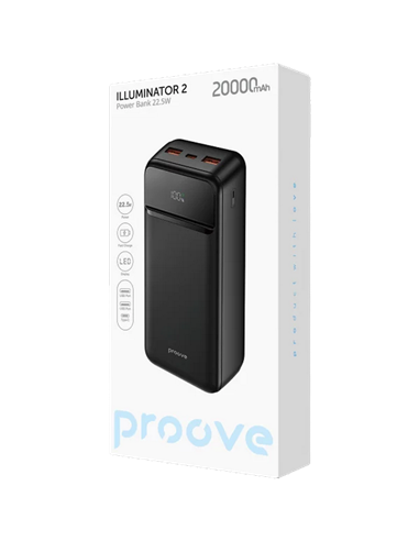 Acumulator extern Proove Illuminator 2, 20000mAh, Negru