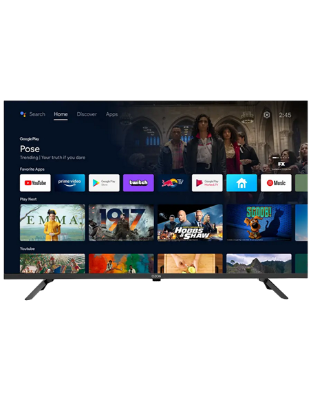 43" QLED SMART Телевизор OZON H43QN7500S, 1920x1080 FHD, Google TV, Черный