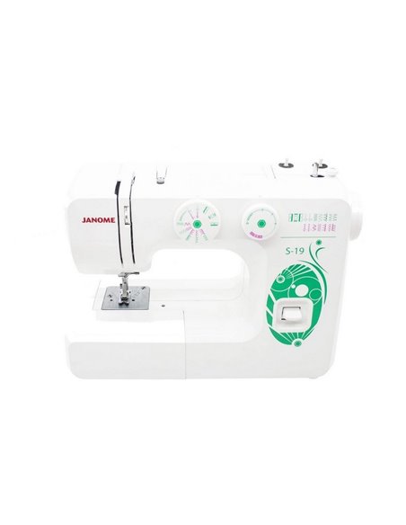 Швейная машина JANOME S-19, Бело-Зеленый