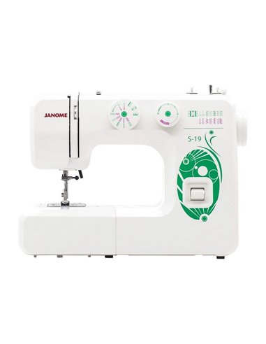 Швейная машина JANOME S-19, Бело-Зеленый