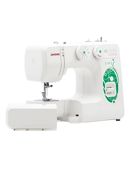 Швейная машина JANOME S-19, Бело-Зеленый