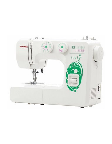 Швейная машина JANOME S-19, Бело-Зеленый