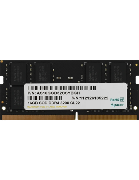 Оперативная память Apacer AS16GGB32CSYBGH, DDR4 SDRAM, 3200 МГц, 16Гб