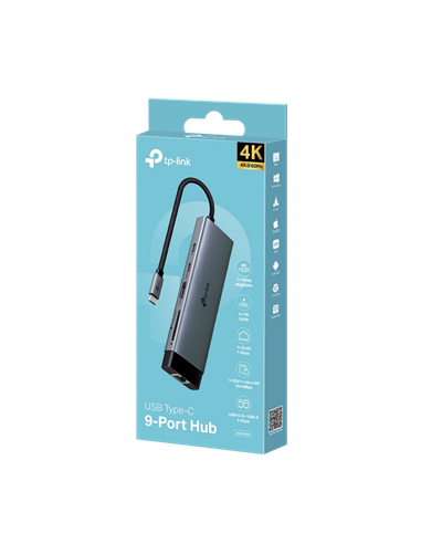 Adaptor Hub TP-LINK UH9120C, Argintiu