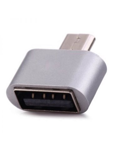 Адаптер USB Remax RA-OTG, Micro-USB/USB Type-A (F), Серебристый