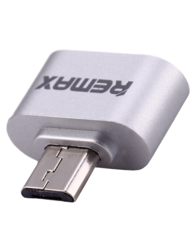 Адаптер USB Remax RA-OTG, Micro-USB/USB Type-A (F), Серебристый