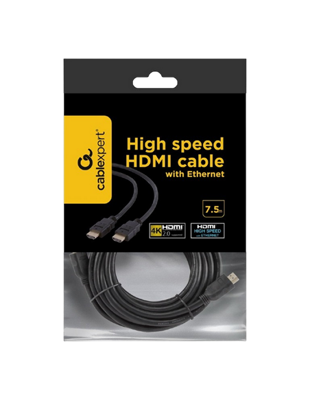 Видеокабель Cablexpert CC-HDMI4-7.5M, HDMI (M) - HDMI (M), 7,5м, Чёрный