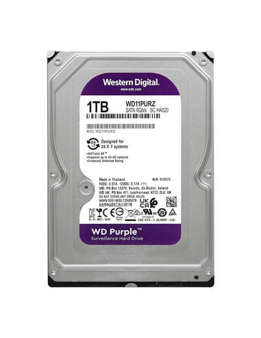 Жесткий диск Western Digital WD Purple, 3.5", 1 ТБ <WD11PURZ>