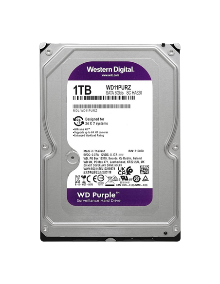 Жесткий диск Western Digital WD Purple, 3.5", 1 ТБ <WD11PURZ>