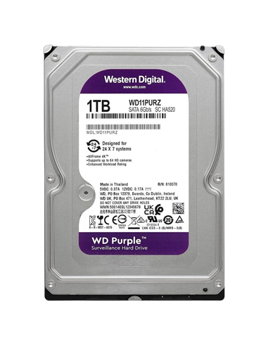 Жесткий диск Western Digital WD Purple, 3.5", 1 ТБ <WD11PURZ>