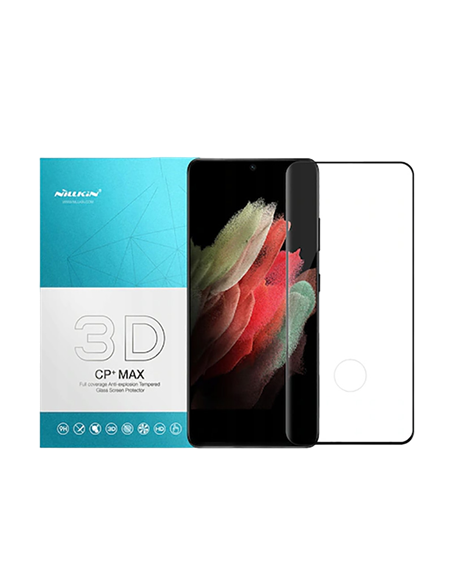 Защитное стекло Nillkin Galaxy S21 Ultra. Tempered Glass 3D CP+ Max. Черный