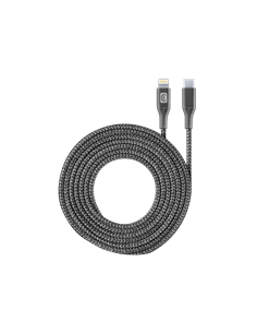 Кабель для передачи данных Cellularline Long Cable, Lightning/USB Type-C, 2,5м, Чёрный