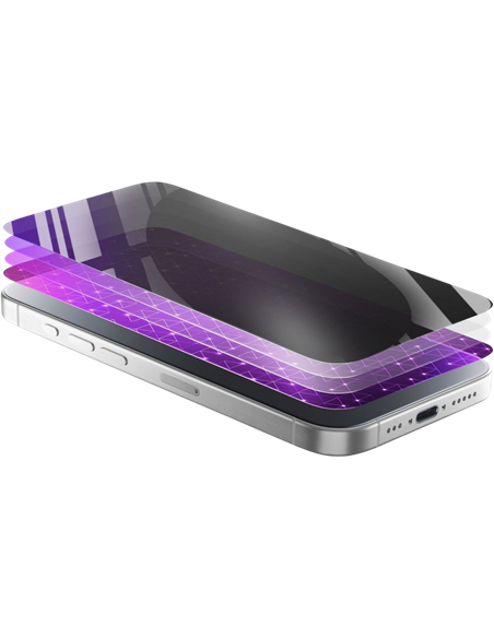 Sticlă de protecție Cellularline Tempered Glass Privacy pentru Apple iPhone 17, Negru