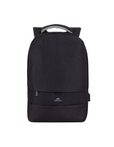 Rucsac pentru Laptop RivaCase Prater, 15.6", Poliester, Negru