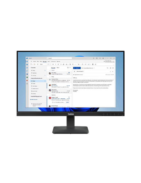 23,8" Монитор Lenovo ThinkVision S24-4e, IPS 1920x1080 FHD, Чёрный