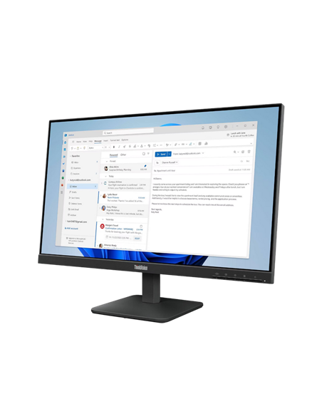 23,8" Монитор Lenovo ThinkVision S24-4e, IPS 1920x1080 FHD, Чёрный