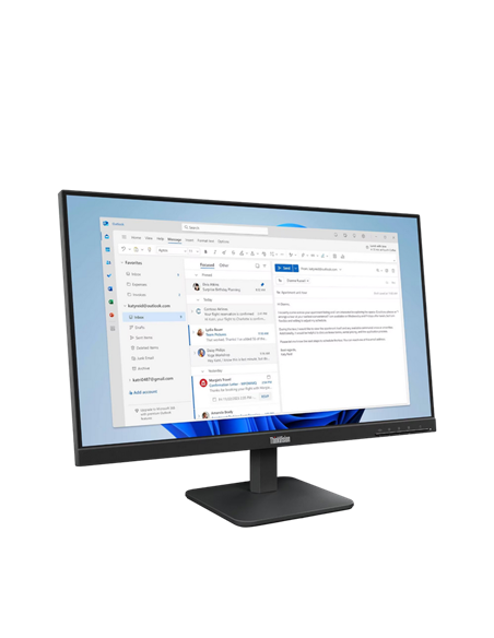 23,8" Монитор Lenovo ThinkVision S24-4e, IPS 1920x1080 FHD, Чёрный
