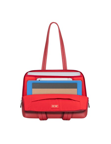Geantă pentru Laptop RivaCase Orly, 14", Poliester, Roșu