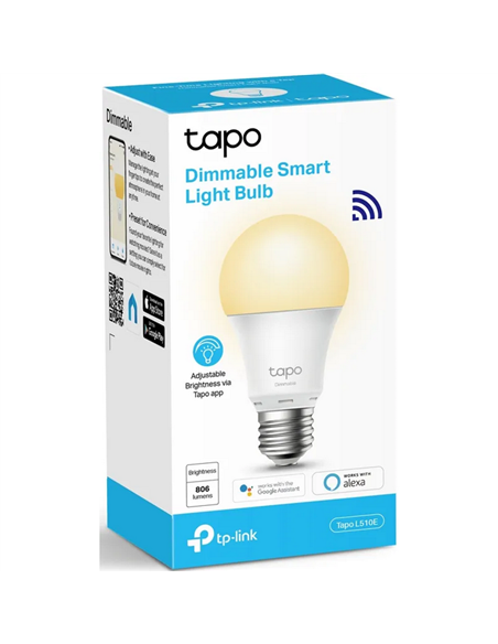 Умная лампочка TP-LINK Tapo L510E, A27, Теплый Белый
