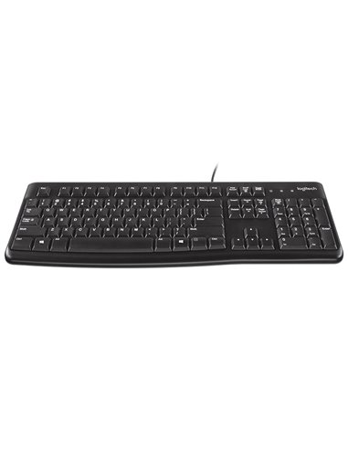 Клавиатура Logitech K120, Проводное, Чёрный