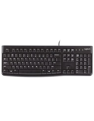 Tastatură Logitech K120, Cu fir, Negru