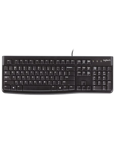 Tastatură Logitech K120, Cu fir, Negru