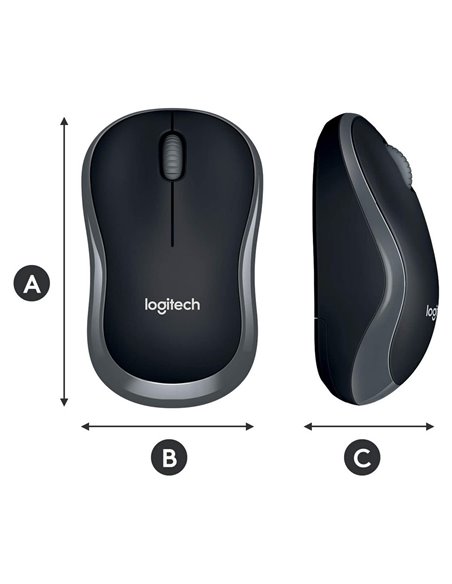 Mouse Wireless Logitech M185, Gri
