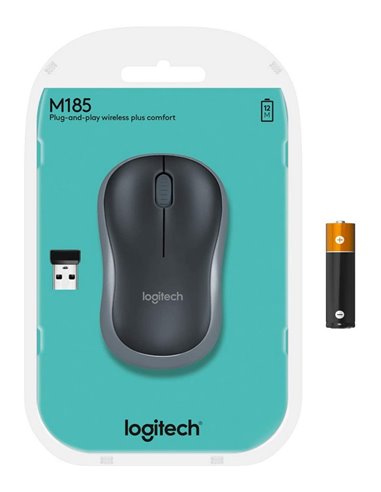 Mouse Wireless Logitech M185, Gri