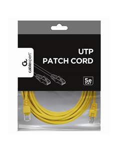 Patch cord Cablexpert PP12-5M/Y, CAT5e UTP, 5m, Galben 2
