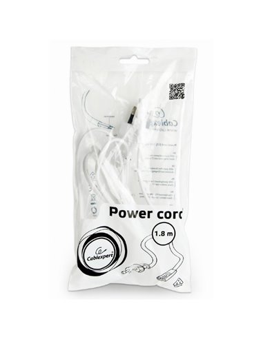 Шнур питания Cablexpert PC-184-VDE, 1,8м, Чёрный
