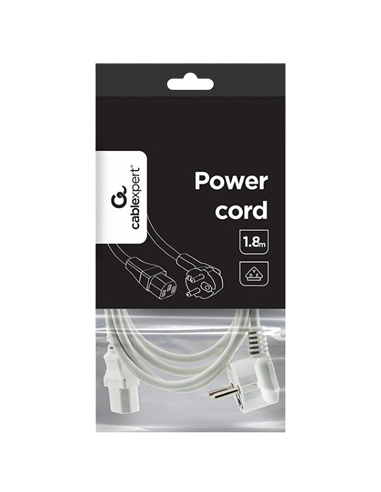 Cablu de alimentare Cablexpert PC-186W-VDE, 1.8 m, Alb